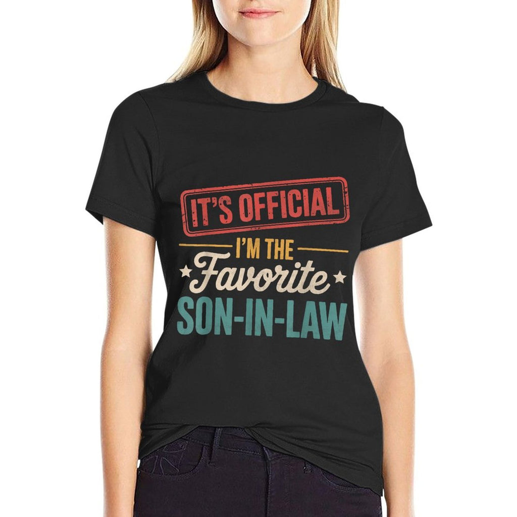 Its Official Im The Favorite Son In Law Mens Fathers Day  Soft T-Shirt