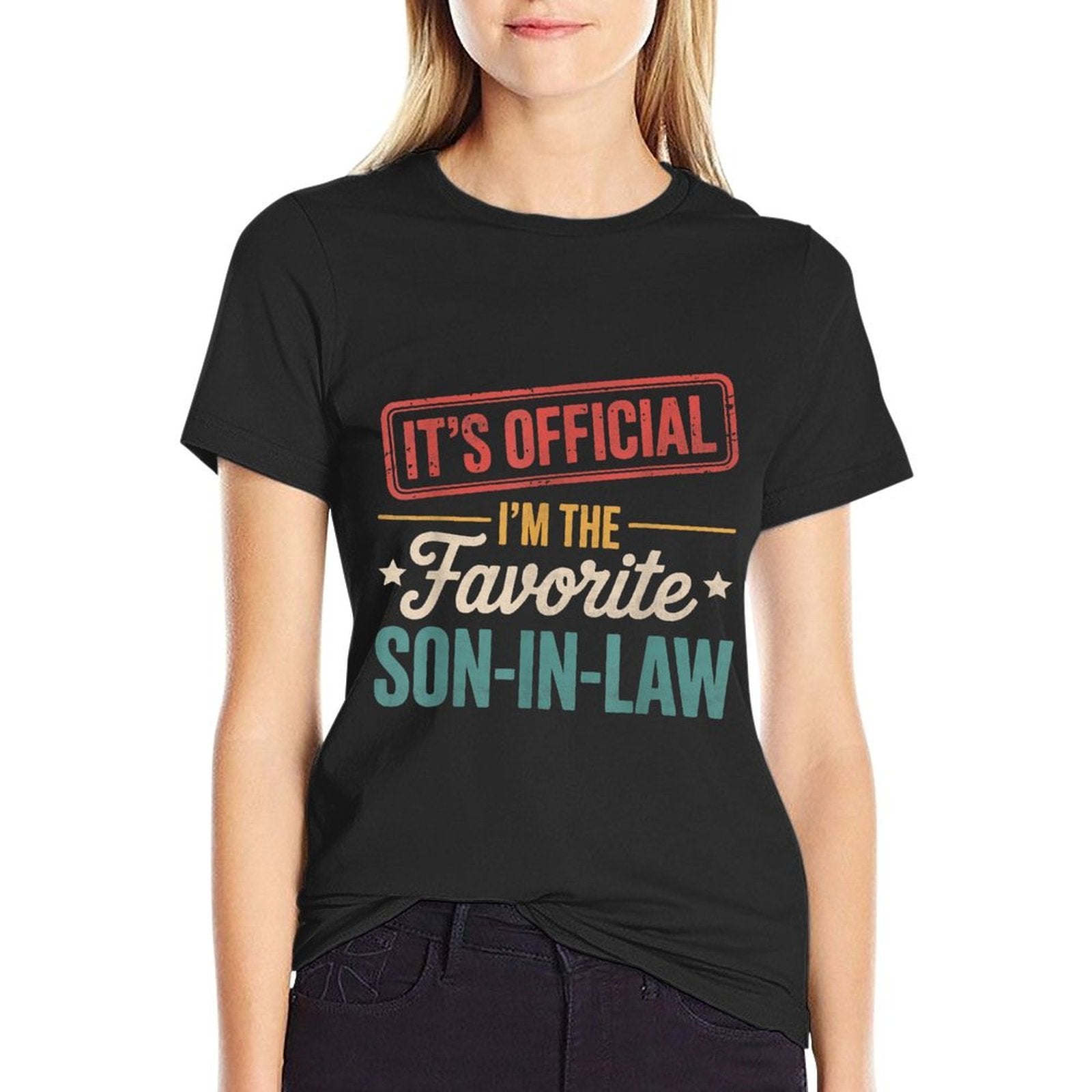 Its Official Im The Favorite Son In Law Mens Fathers Day  Soft T-Shirt
