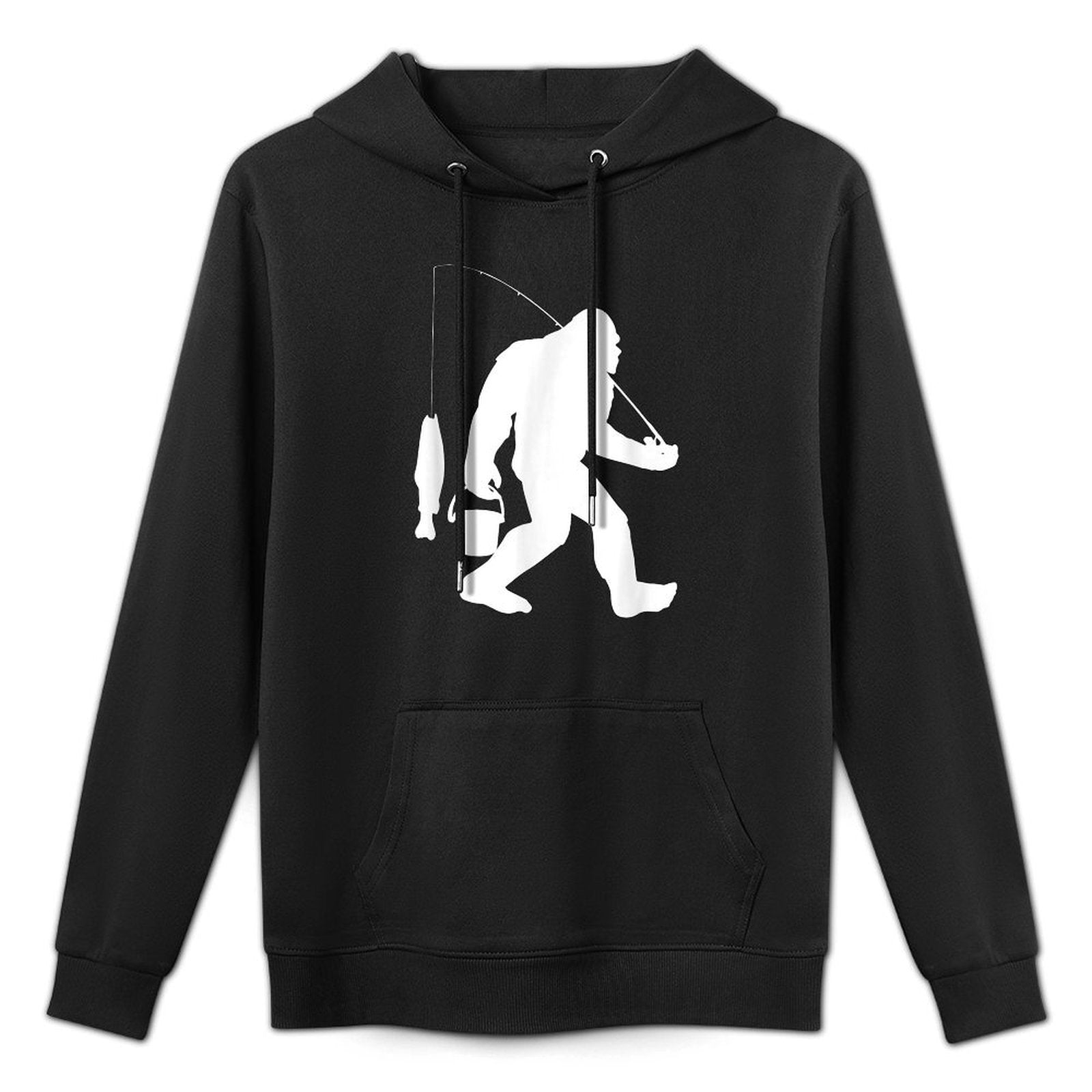 Bigfoot Fishing Funny Sasquatch And Fish All-Day Comfort Hoodie