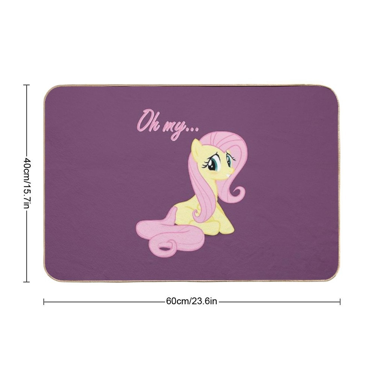 Shy Pony  Fade-Resistant Bath Mat