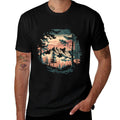 Trees Nature Mountains Adventure Outdoor Wildlife Forest  Trendy Pattern T-Shirt