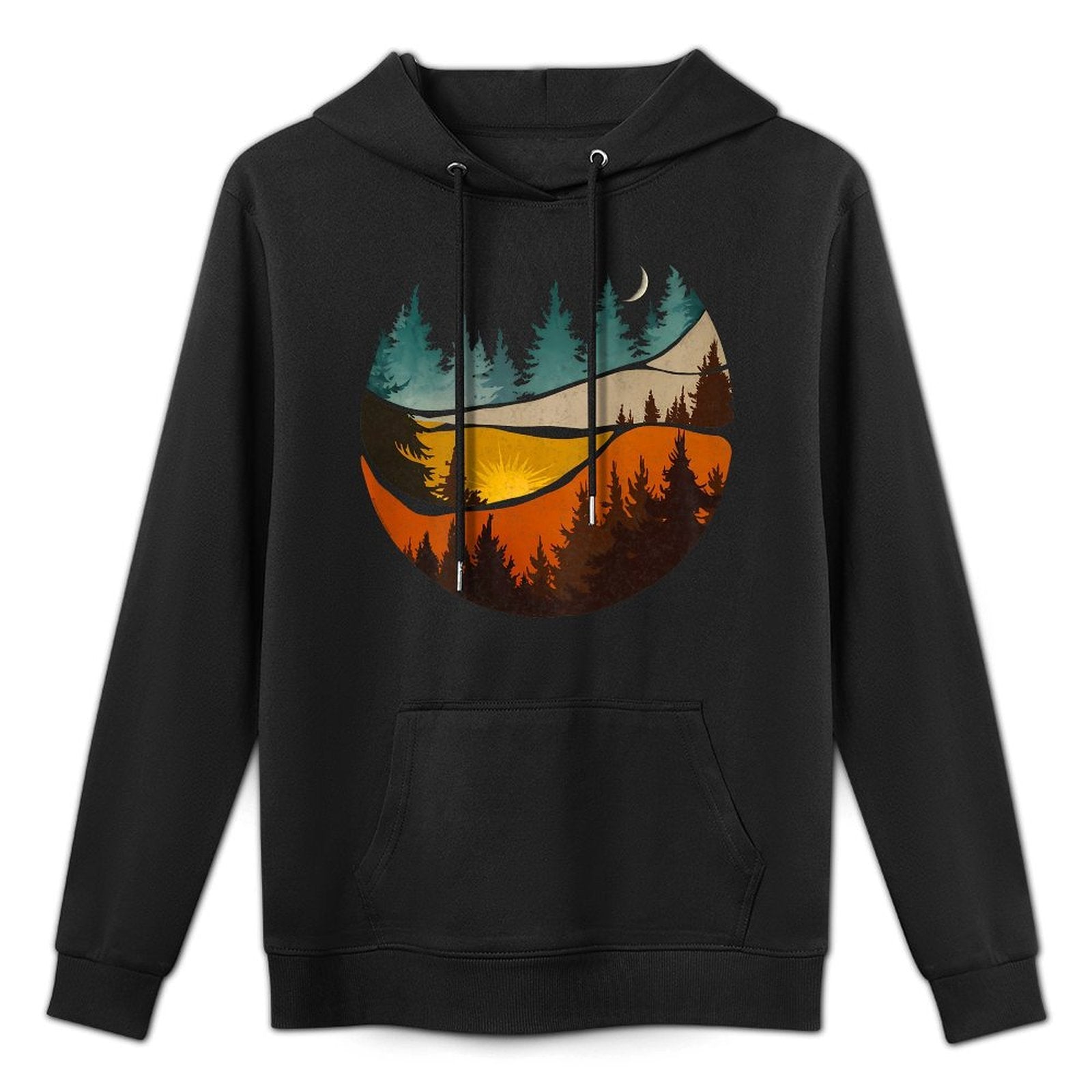 On Back Nature Mountains Adventure Outdoor Wilderness Colorfast Hoodie