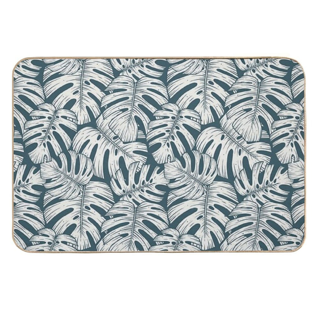 Monstera  Plants Pattern  Paradise Nature  Tropical Vibes  Jungle Pattern  Stain-Proof Bath Mat