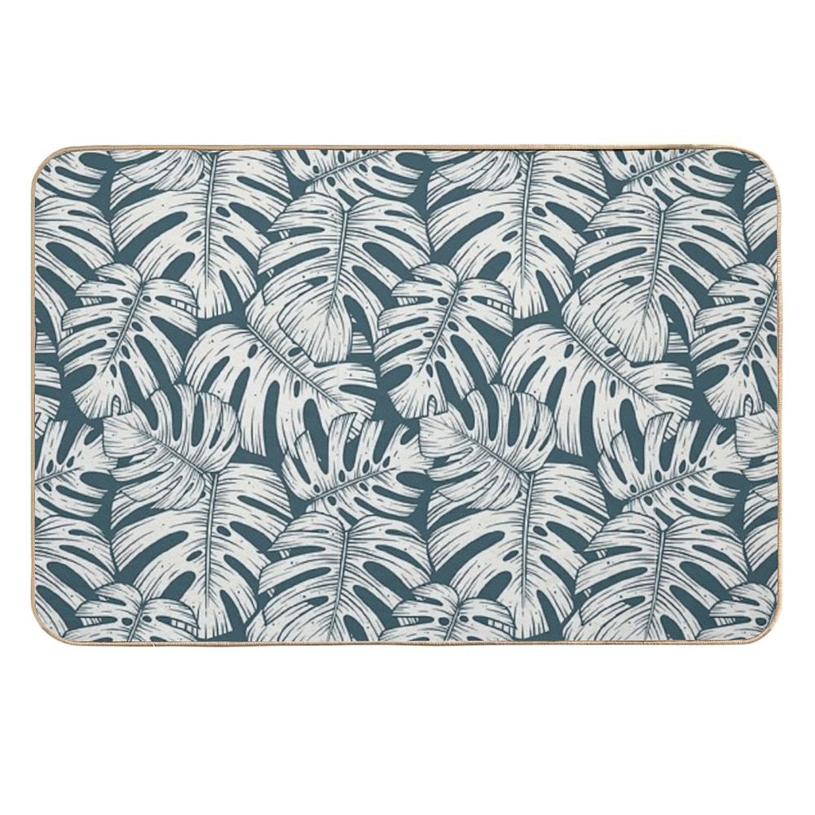 Monstera  Plants Pattern  Paradise Nature  Tropical Vibes  Jungle Pattern  Stain-Proof Bath Mat