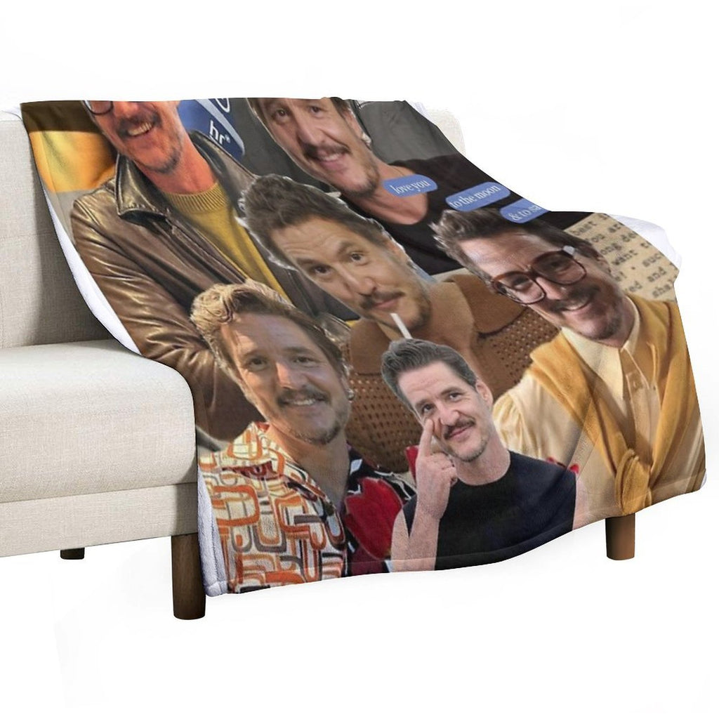 Pedro Pascal Premium Throw Blanket
