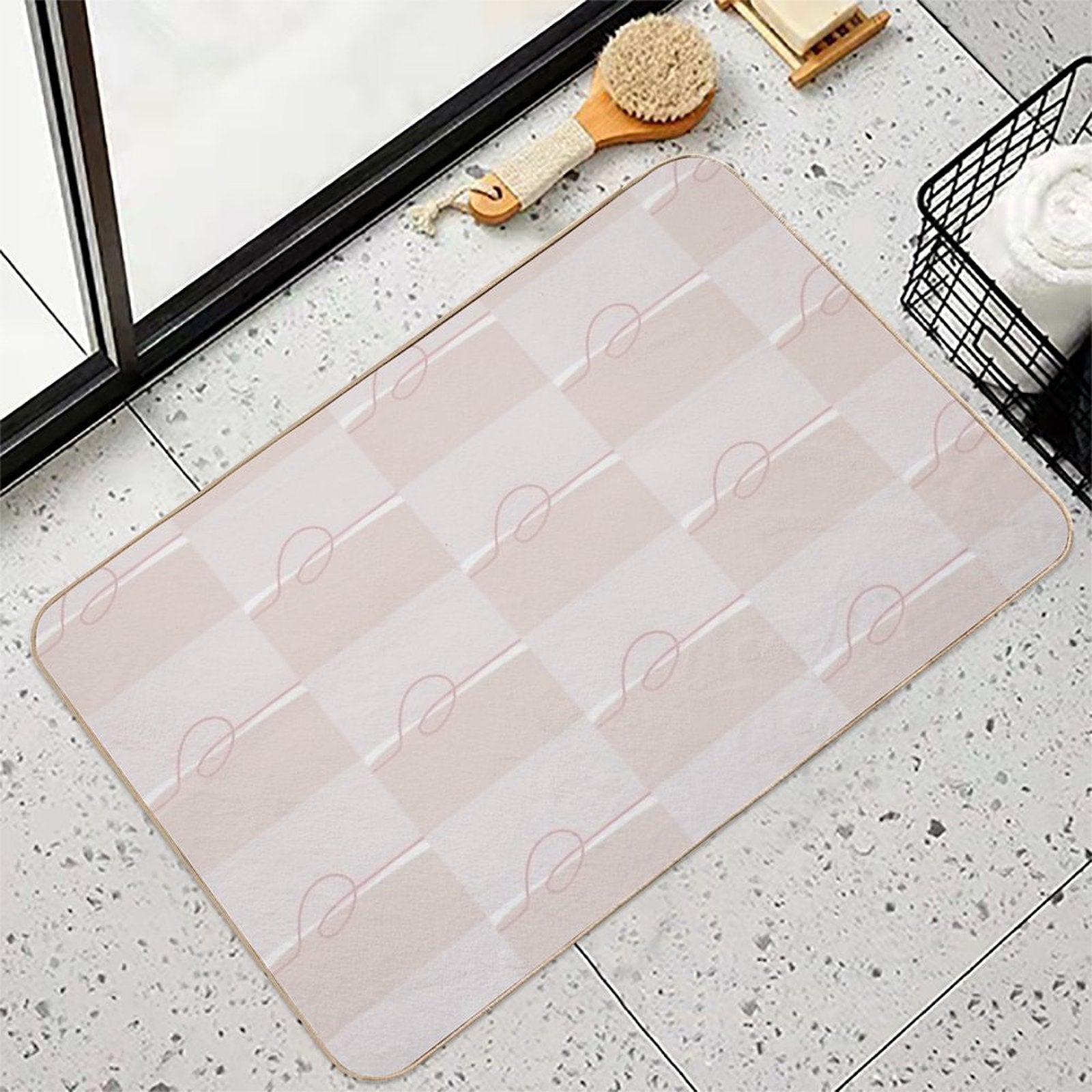 Minimalist Pink  Versatile Bath Mat