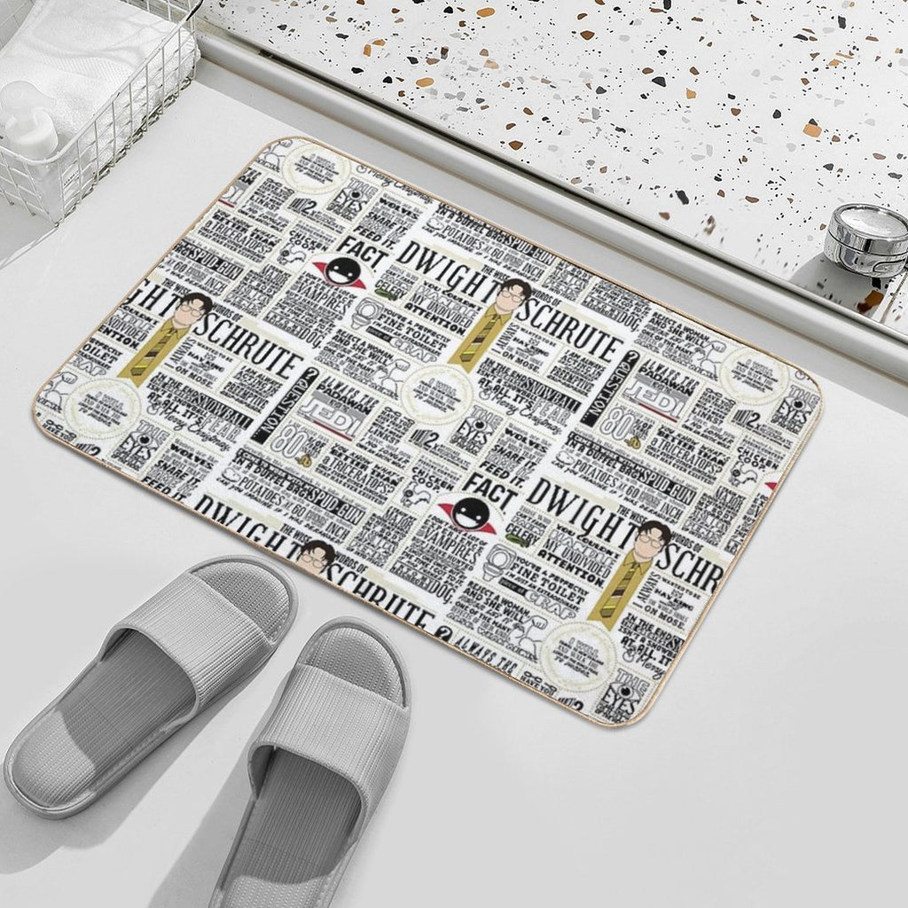 The Wise Words of Dwight Schrute (Light Tee)  Pet-Safe Bath Mat