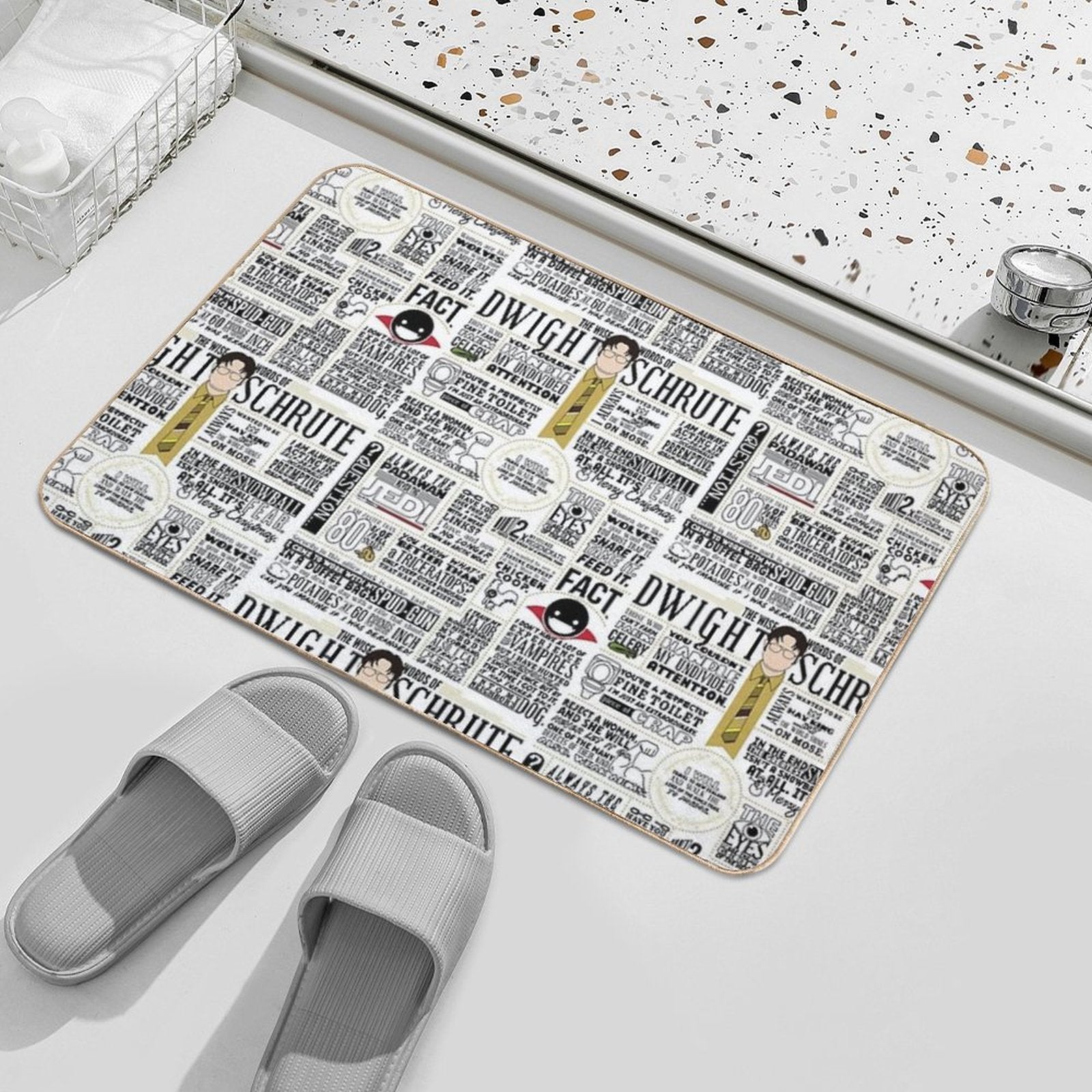 The Wise Words of Dwight Schrute (Light Tee)  Pet-Safe Bath Mat