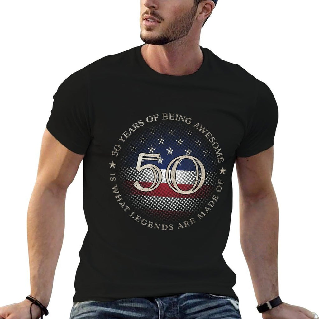 USA Patriotic 50th Birthday Gift  Graphic-printed T-Shirt