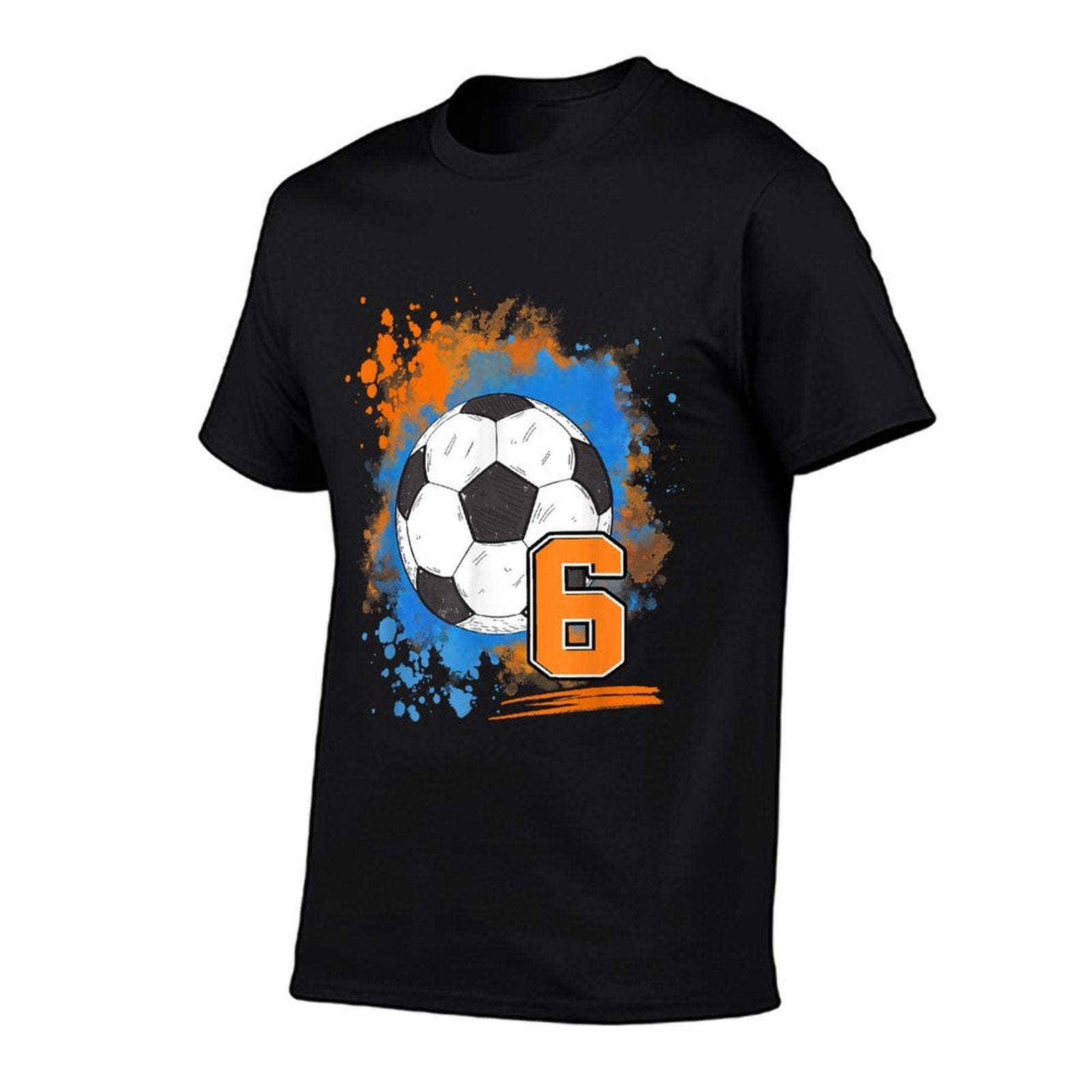 6th Birthday 6 Years Old Soccer Ball Comfortable T-Shirt