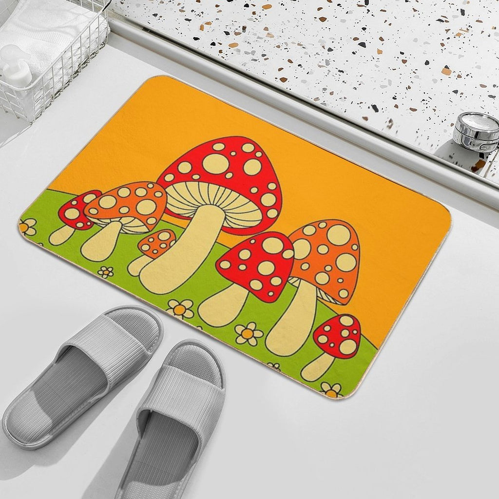 Mushrooms  Pet-Safe Bath Mat