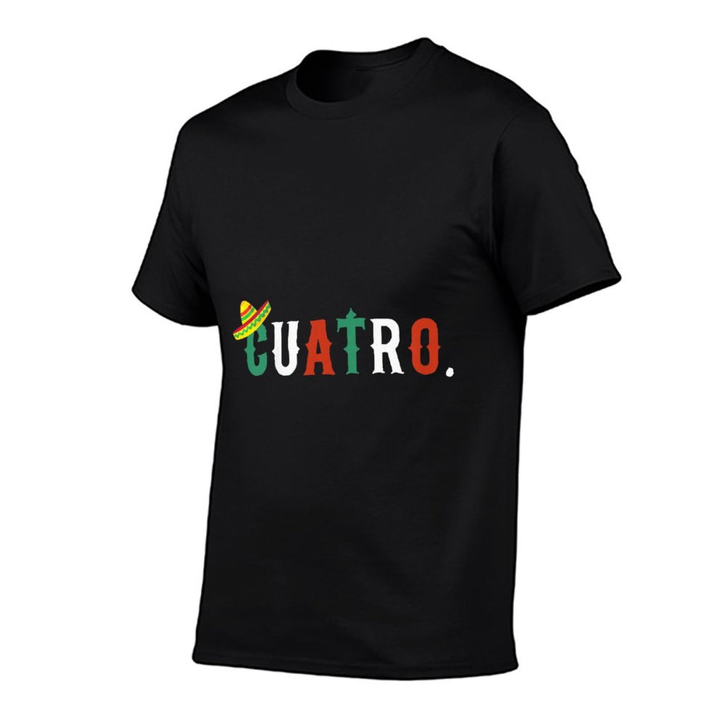 Kids 4 Year Old Mexican Fiesta Birthday Theme Cuatro Ano 4th Gift  Eco-friendly Material T-Shirt