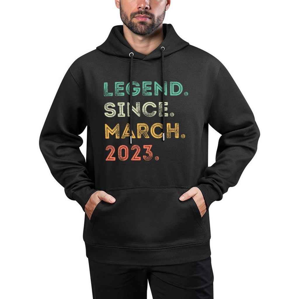 Kids 2 Years Old Legend Since March 2023 2nd Birthday Durable Construction Hoodie