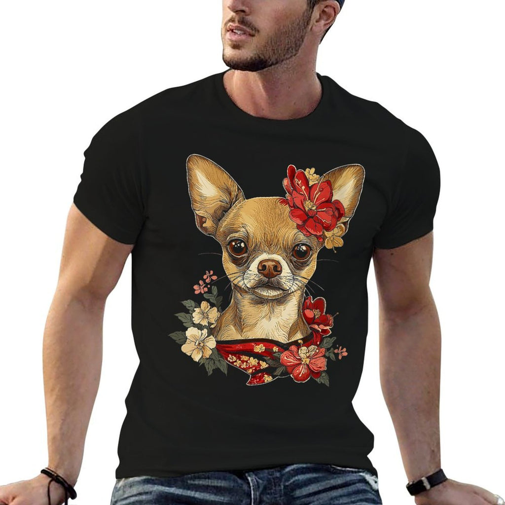 Womens Chihuahua Princess Anime  Polyester Blend T-Shirt