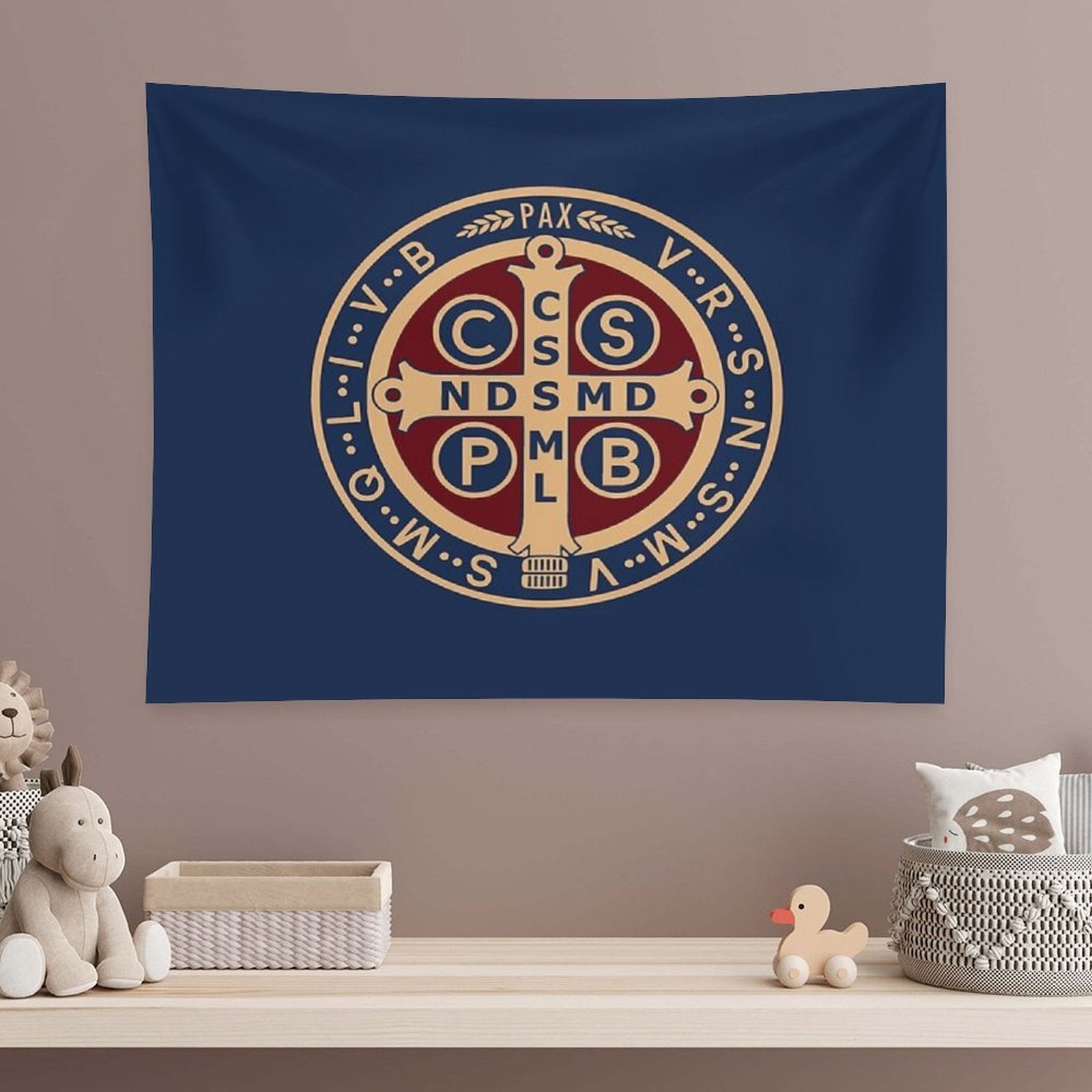 Saint Benedict Medal Tapestry