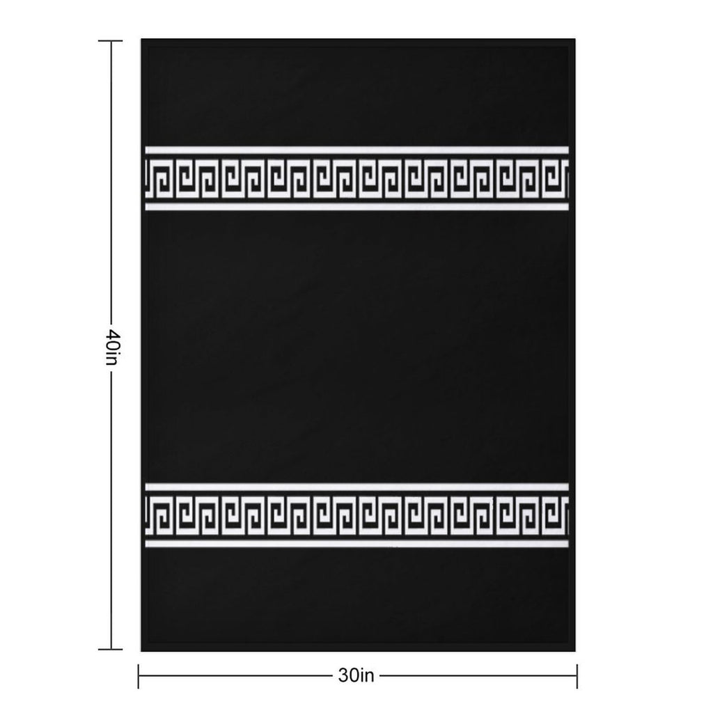 Greek Geometric Pattern Comfort Throw Blanket