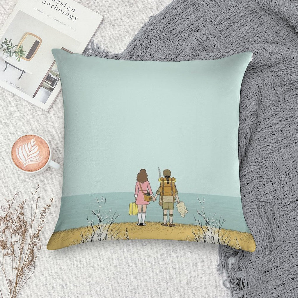 Wes Anderson Movie Soft Bedroom Essential Throw Pillow