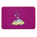 Baby Blue Soap on Purple- Colorful Bathroom Art Series  Non-Slip Bath Mat