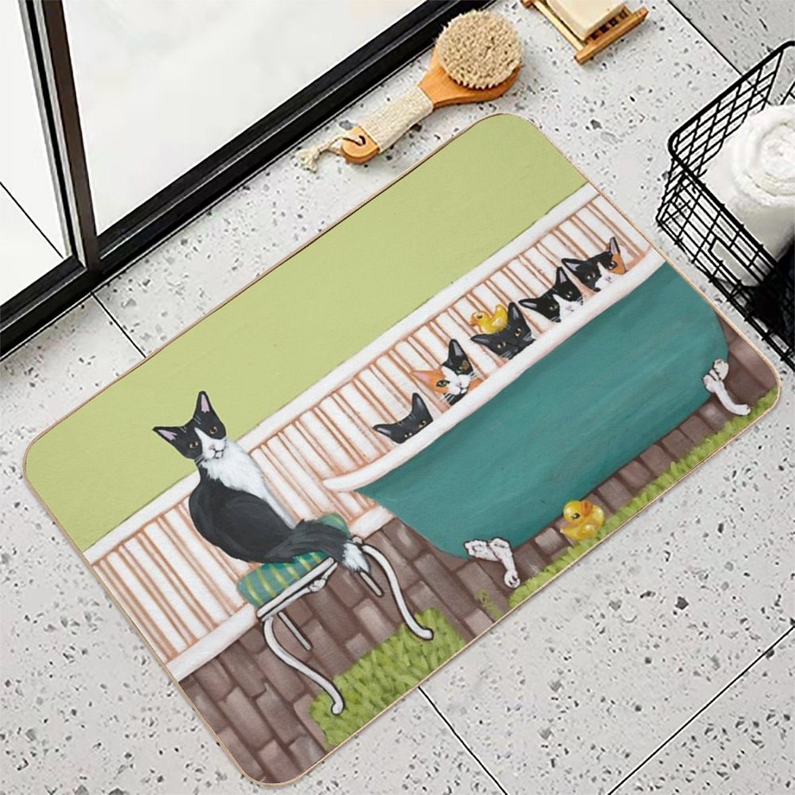 The Kittens Bath Time  Long-Lasting Bath Mat