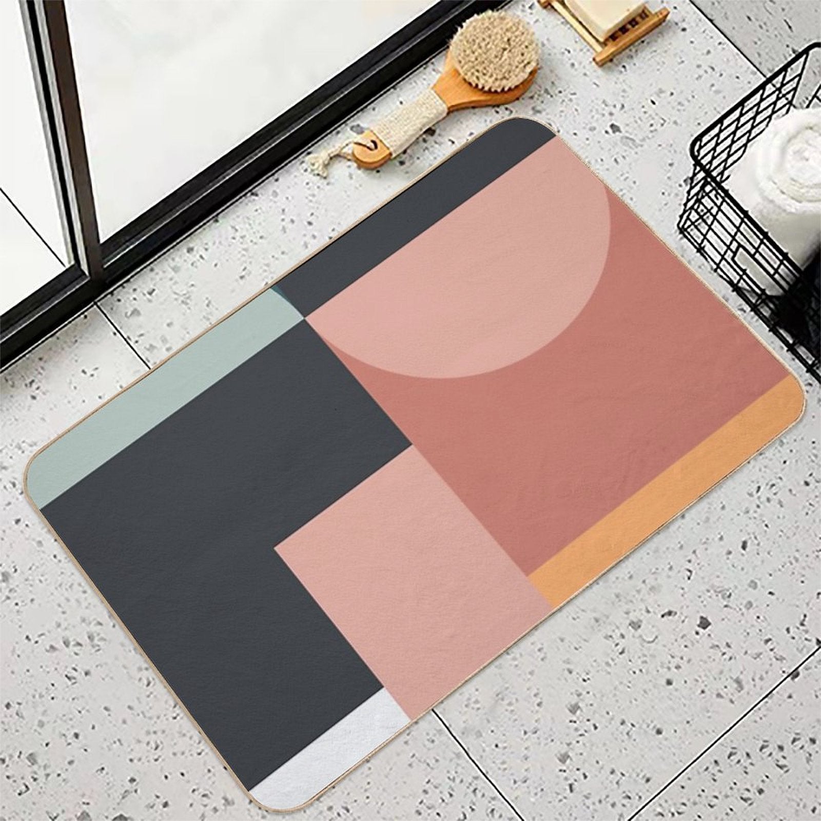 Abstract Geometric 07  Absorbent Bath Mat