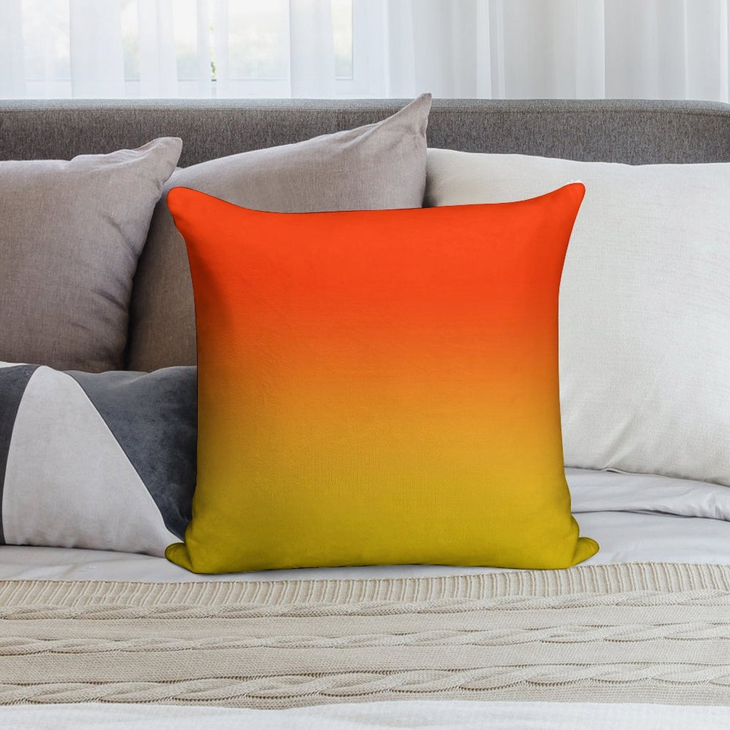 OMBRE GRADIENT ORANGE RED AND YELLOW ONE OF 100 CHIC OMBRE 2 TONE DESIGNS ON OZCUSHIONS Soft Home Decor Throw Pillow
