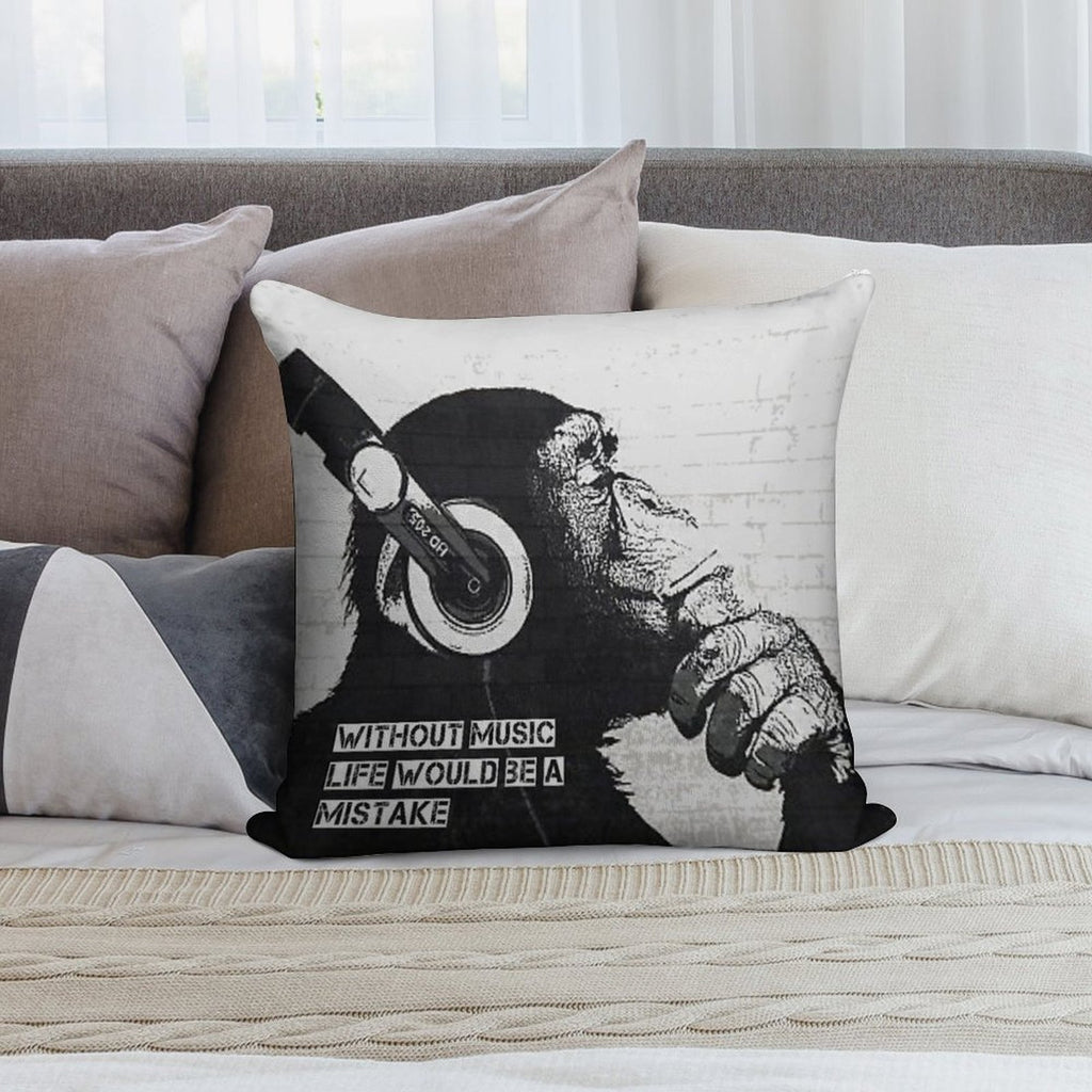Without Music Life Would Be A Mistake Soft Easy Maintenance Throw Pillow