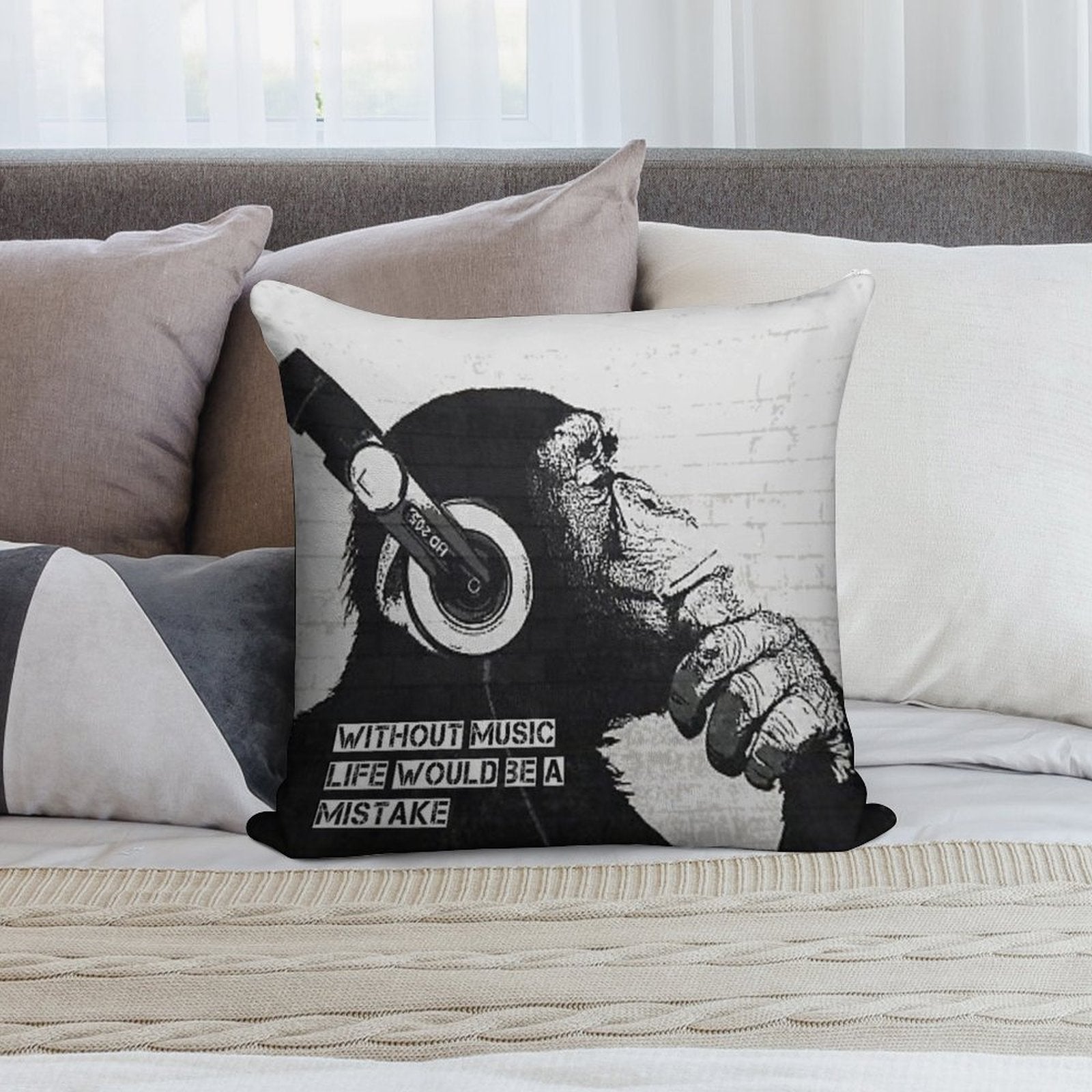 Without Music Life Would Be A Mistake Soft Easy Maintenance Throw Pillow