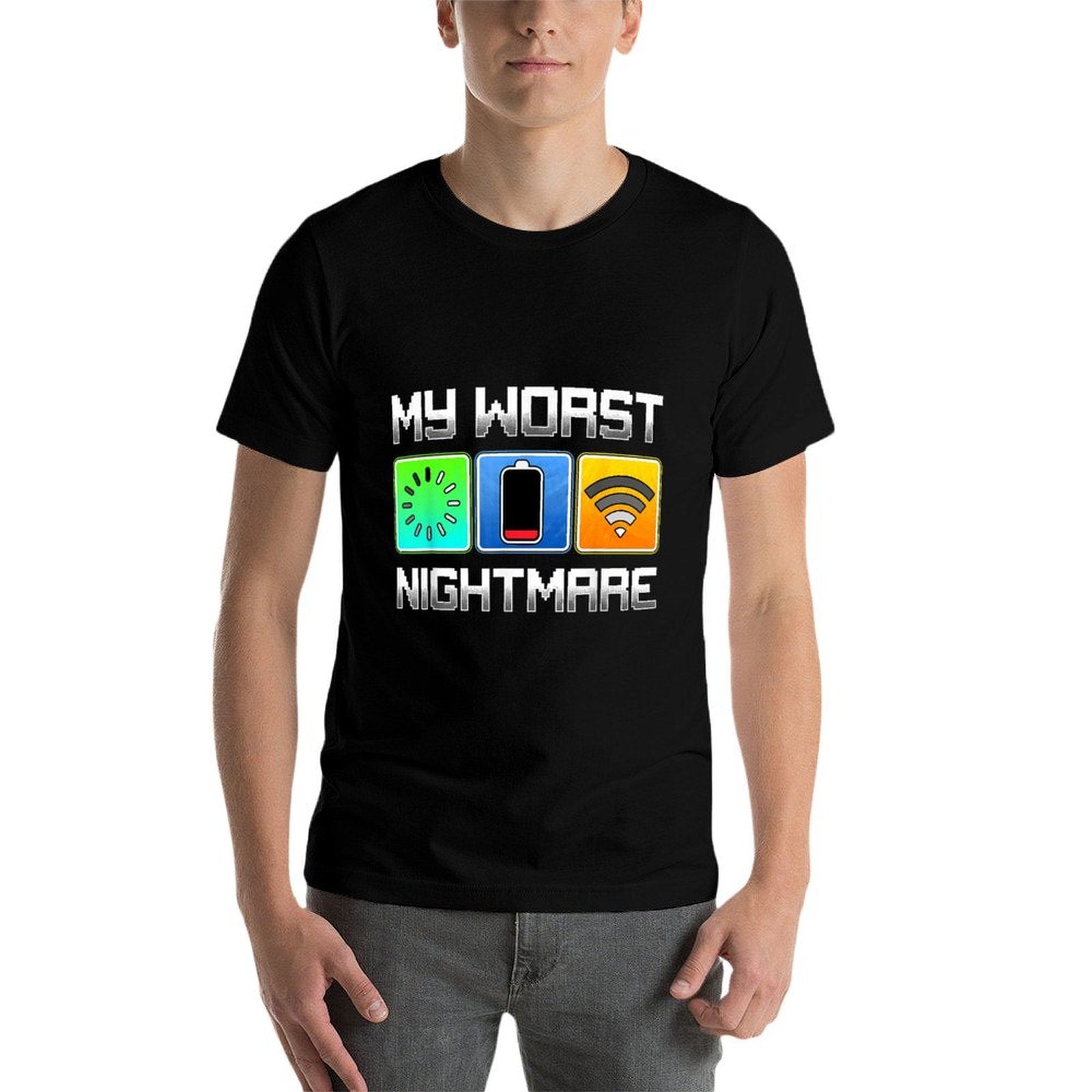 Gamer Gaming Men Boys Funny My Worst Nightmare  Quick-drying T-Shirt