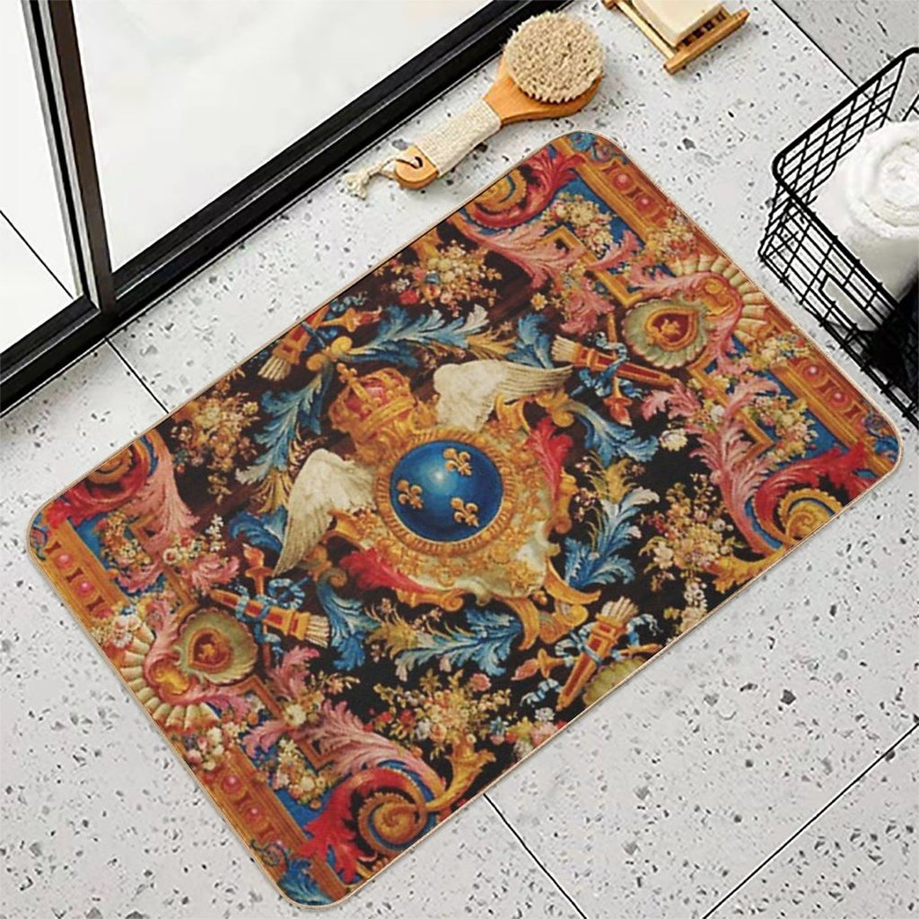 Louis XV Savonnerie French Carpet Print  Long-Lasting Bath Mat