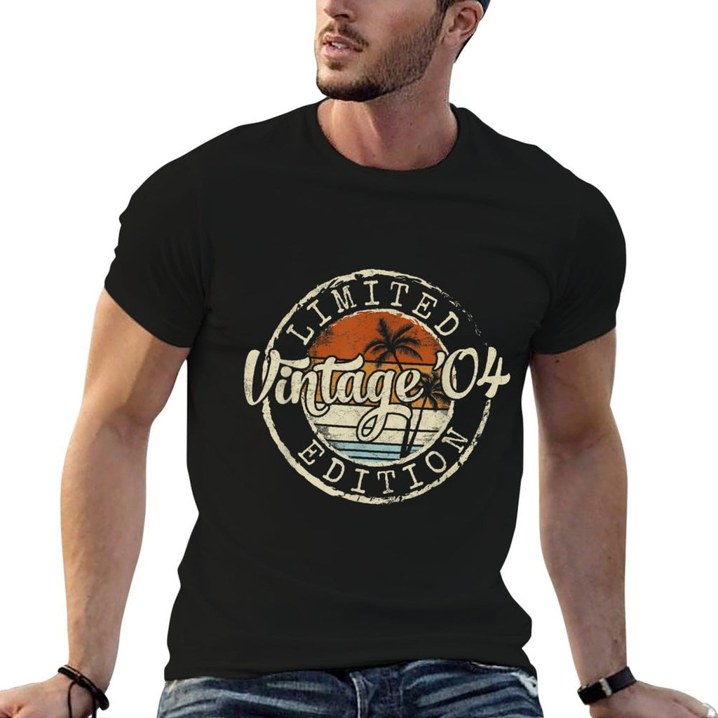 Vintage 2004 21st Birthday Gifts For Men Women 21 Year Old  High-quality Stitching T-Shirt