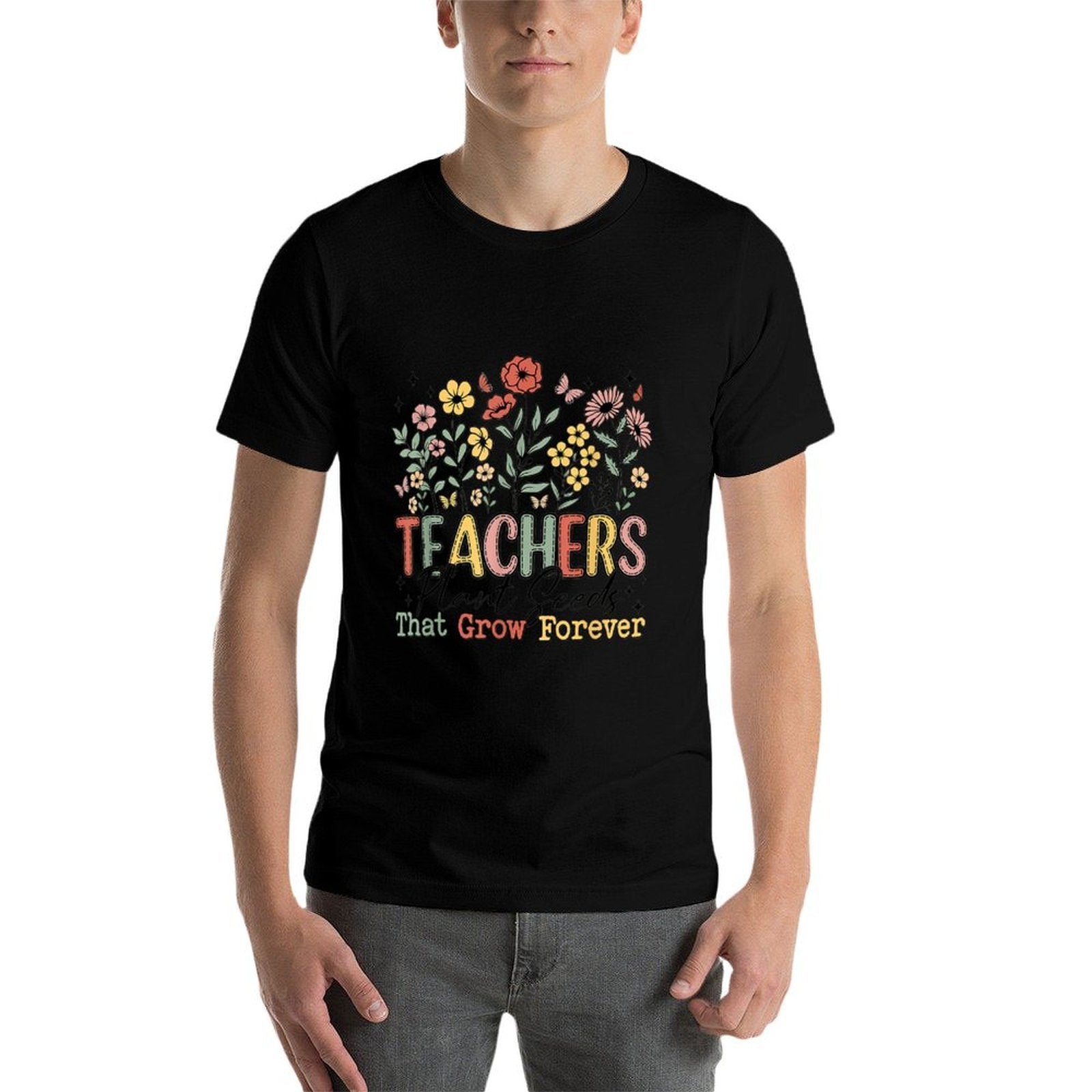 Teachers Plant Seeds That Grow Forever Wildflowers Women  Moisture-wicking T-Shirt