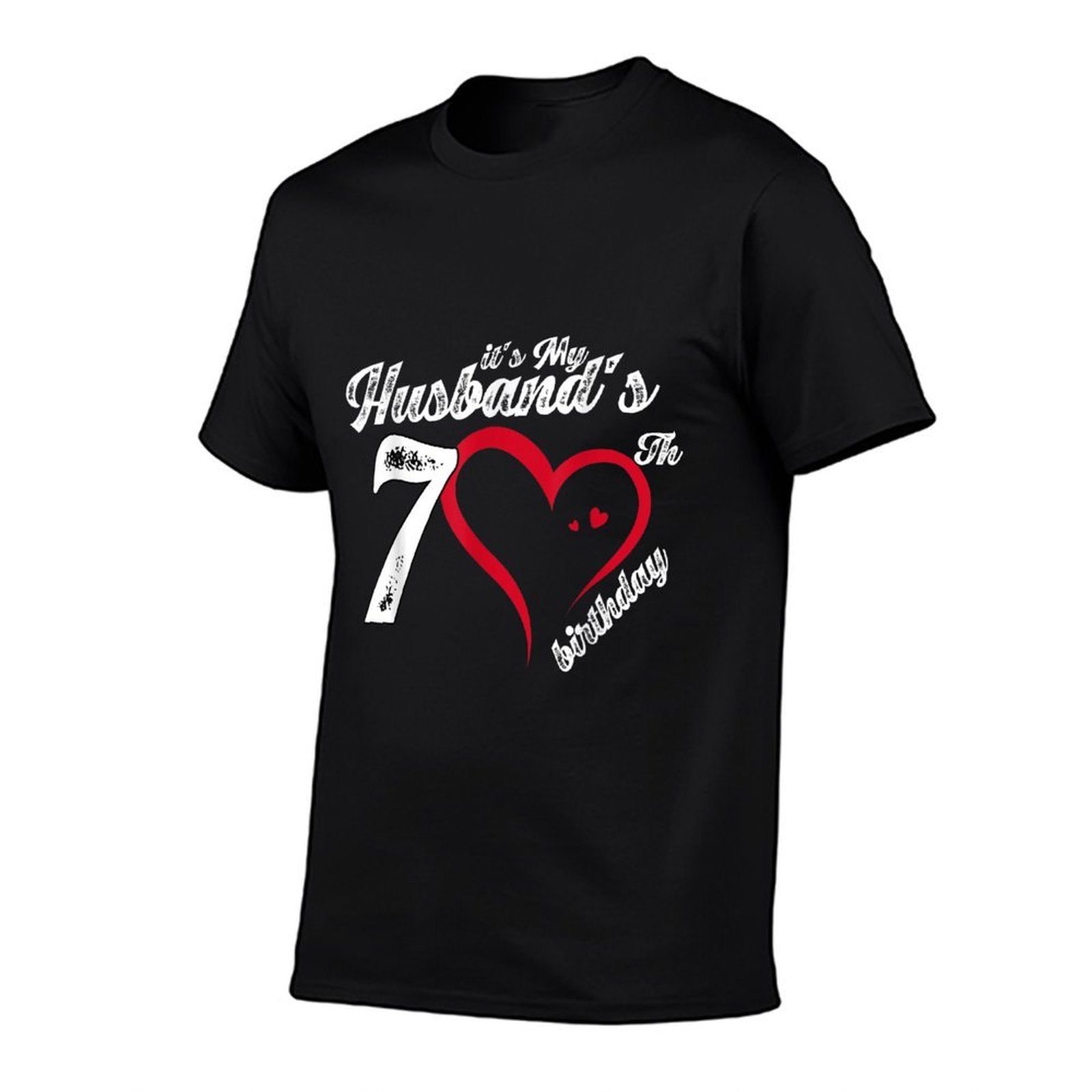 It's My Husband's 70th Birthday Vintage 70th Birthday  High-quality Stitching T-Shirt