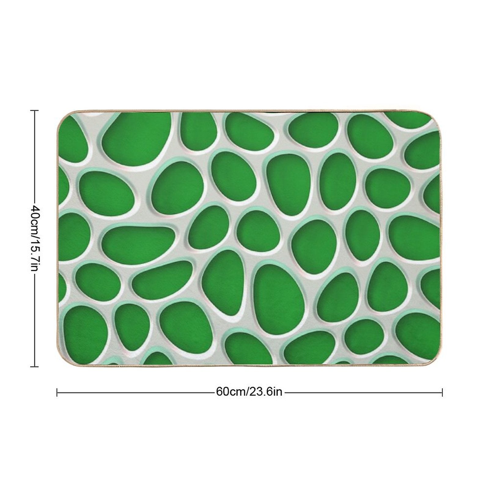 Cluster of Holes on Green  Odorless Bath Mat