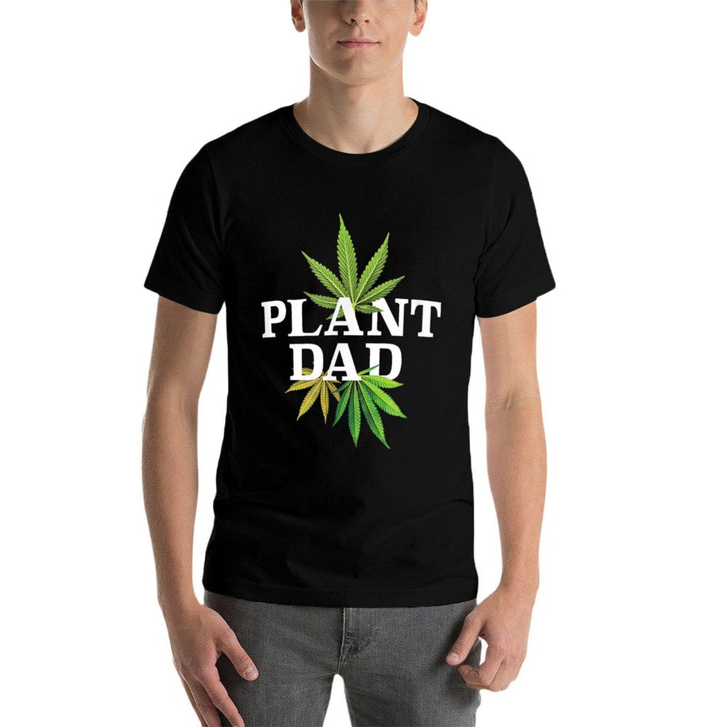 Weed Pot Leaf Marijuana Plant Dad  Trendy Pattern T-Shirt