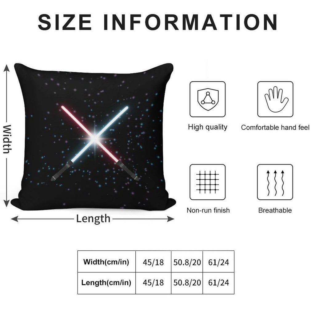 Lightsaber Stardust Soft Luxury Feel Throw Pillow