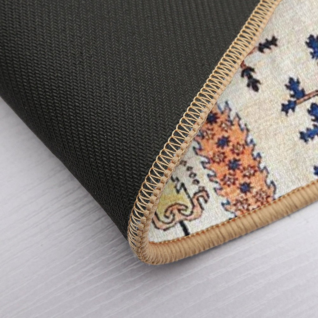 Floral Garden Persian Rug Print  Versatile Bath Mat