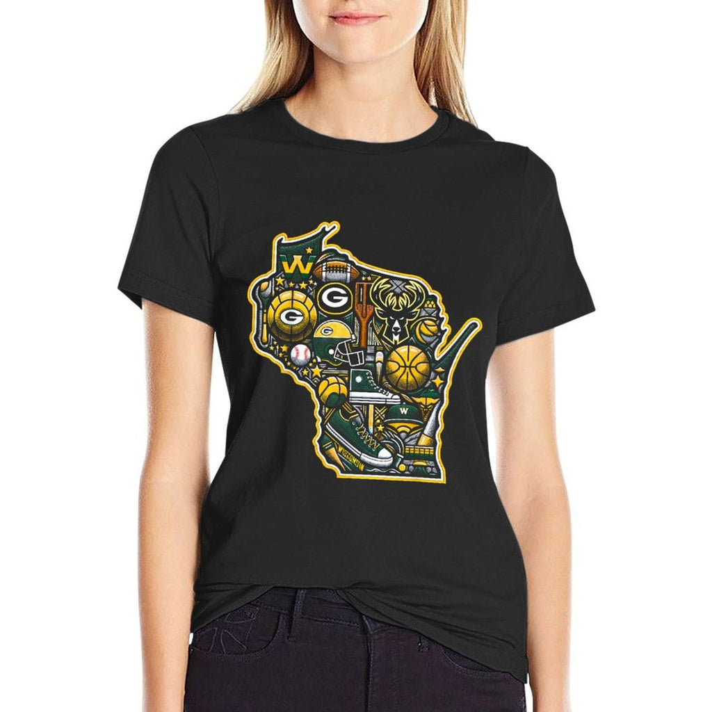 Wisconsin Sports  Cool Graphic  Men Women S - 6XL  Affordable Price T-Shirt