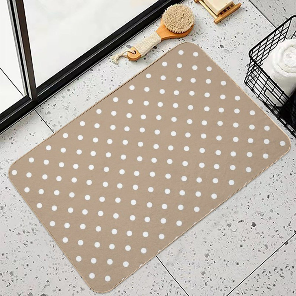 Polka Dot,dots,circles,nude,beige Background  Versatile Bath Mat