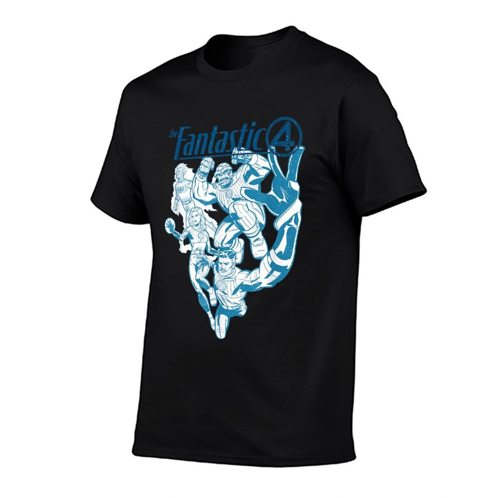 Marvel Fantastic Four First Steps Retro Illustrated Team  Quick-drying T-Shirt