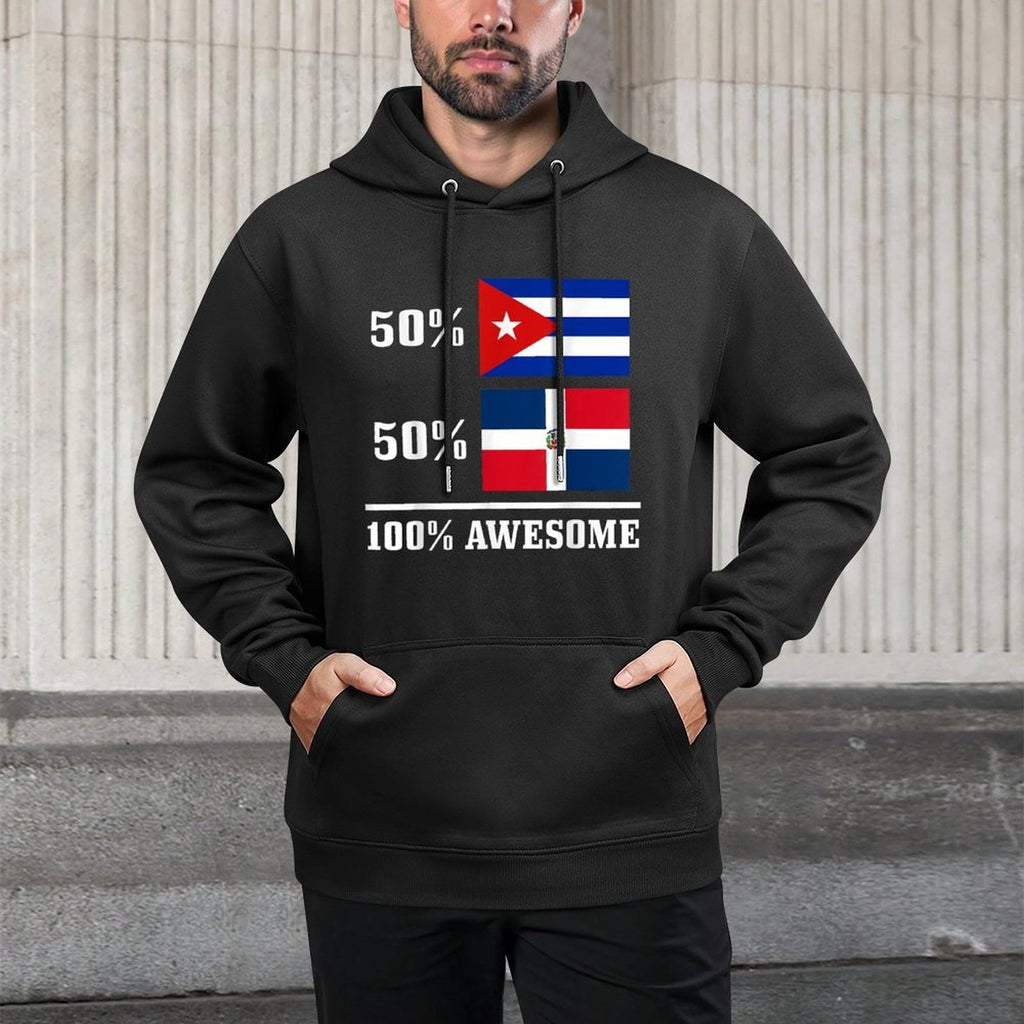 50 Cuba 50 Dominican Republic Cuban Pride Heritage Relaxed Fit Hoodie