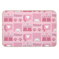 Cute Pink Cat Paws And Love  Odorless Bath Mat