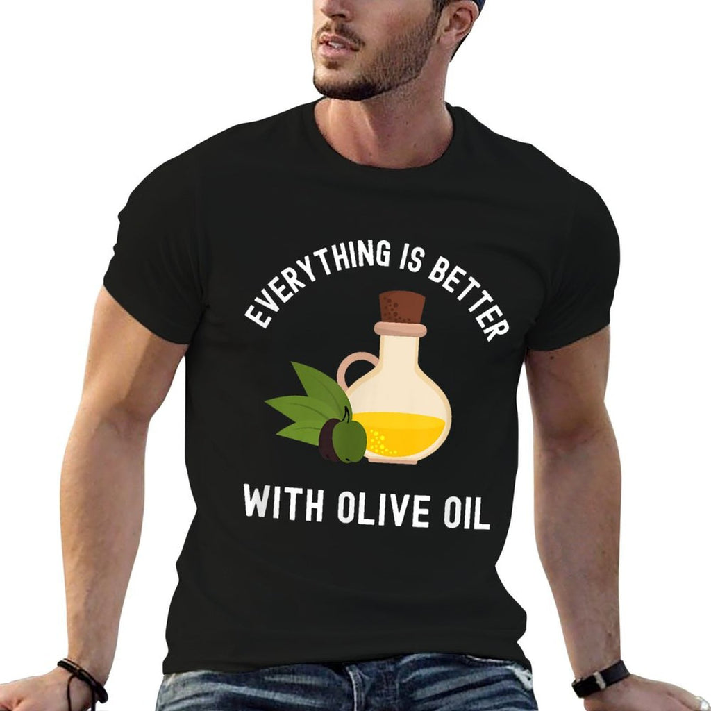 Olive Oil Foodie Chef Cook Cooking Funny Italian Food  Vintage-inspired T-Shirt
