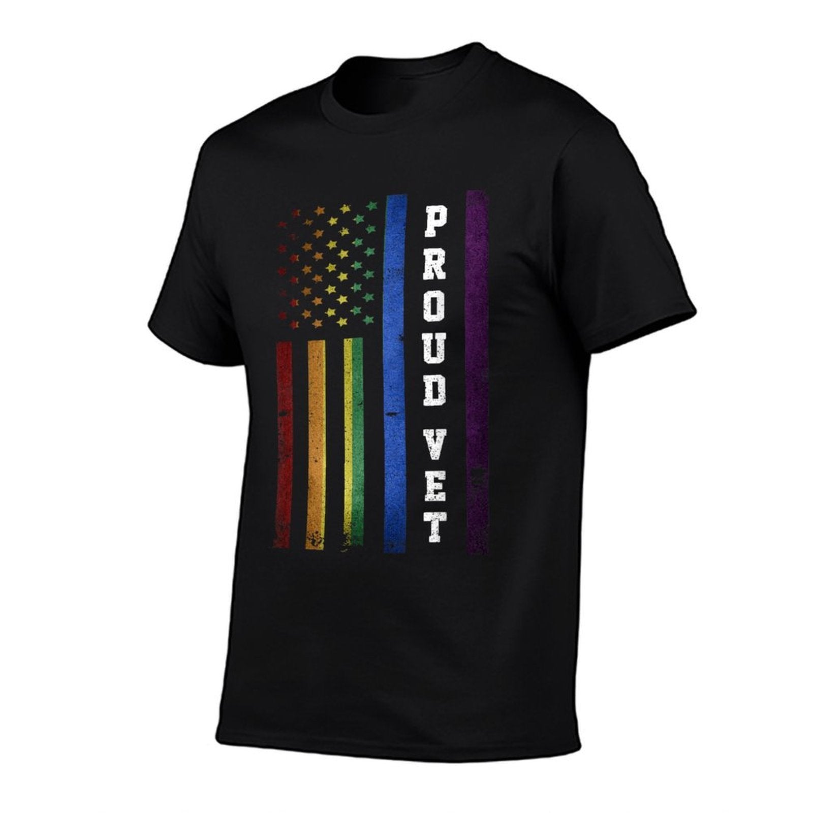 LGBT Military Soldier Pride Proud Veteran Rainbow USA  Trendy Pattern T-Shirt