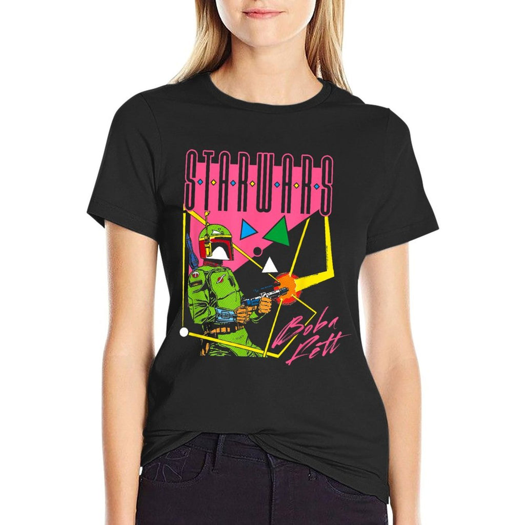 Star Wars Boba Fett 90's Retro Blast From The Past  Fade-proof Color T-Shirt