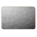 Gray Gradient Geometric Mesh Pattern Grey Elegant Design  Multi-Purpose Bath Mat