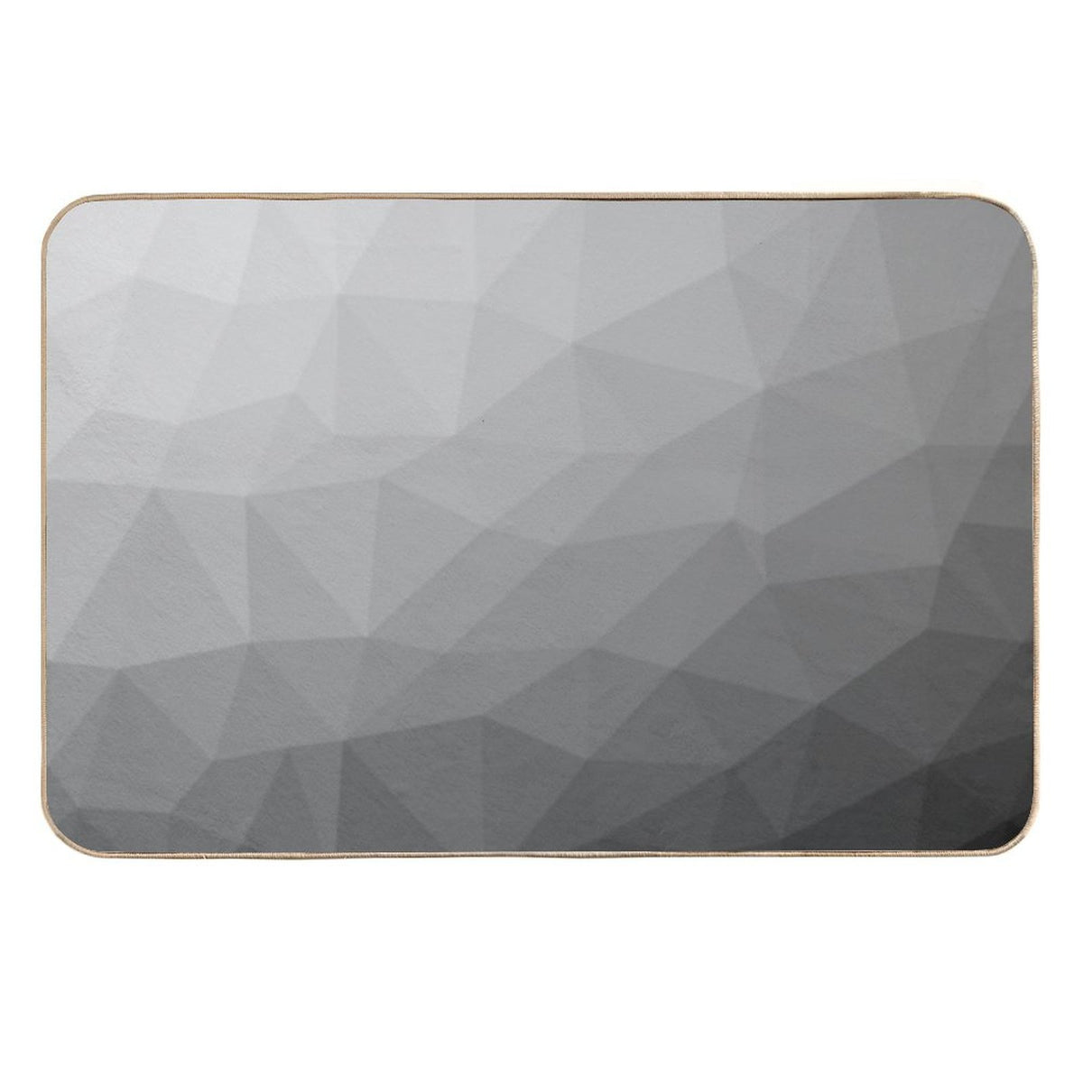 Gray Gradient Geometric Mesh Pattern Grey Elegant Design  Multi-Purpose Bath Mat