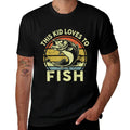 Kids Loves To Bass Fishing-Shirt Boy Toddler Funny Fisherman  Breathable T-Shirt