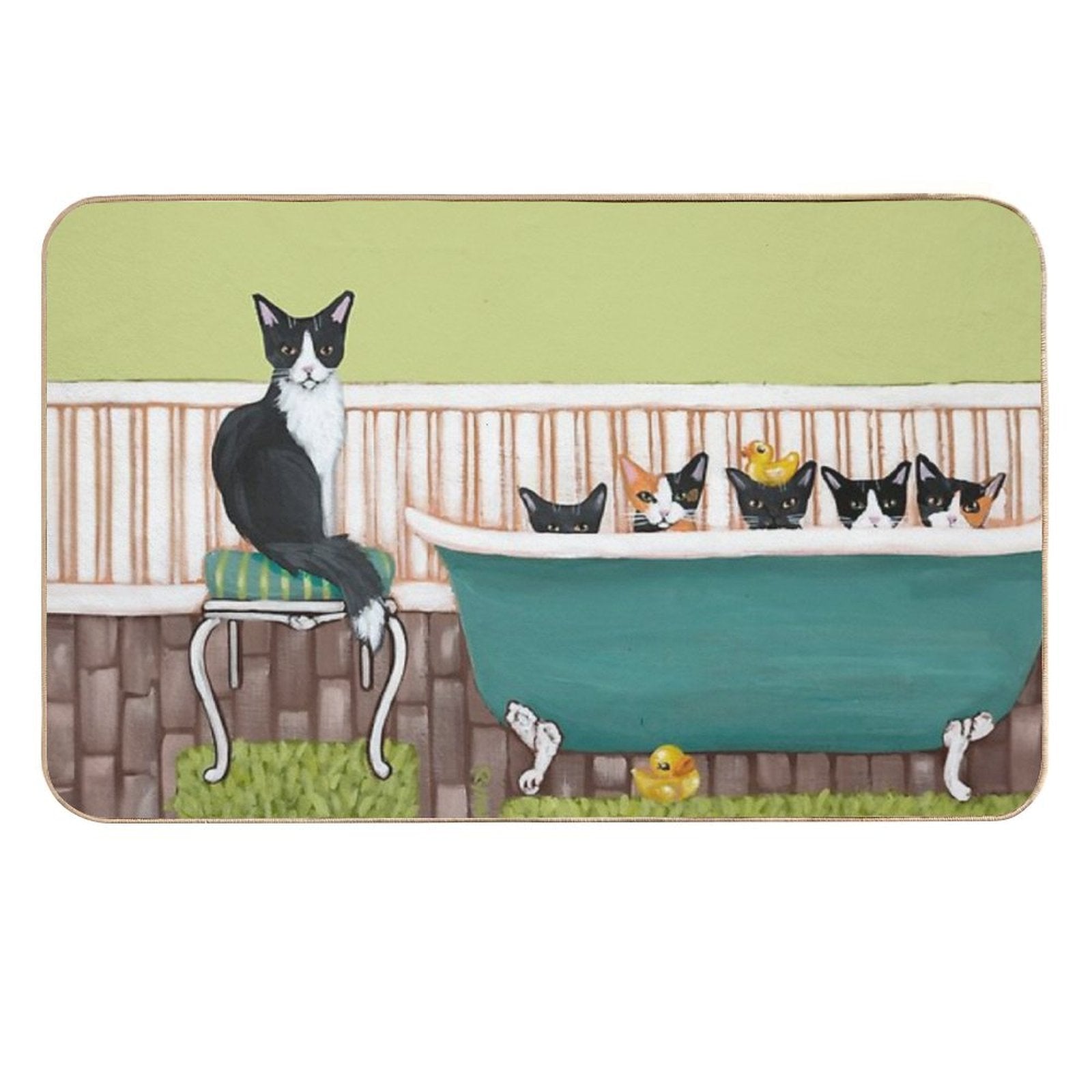 The Kittens Bath Time  Long-Lasting Bath Mat