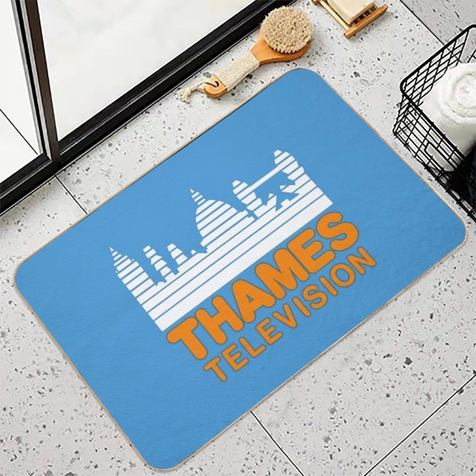 Thames Television Badge Design  High-Traffic Bath Mat