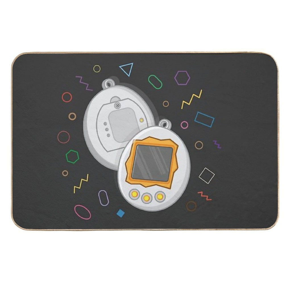 90's Style - Tamagotchi  Stain-Proof Bath Mat